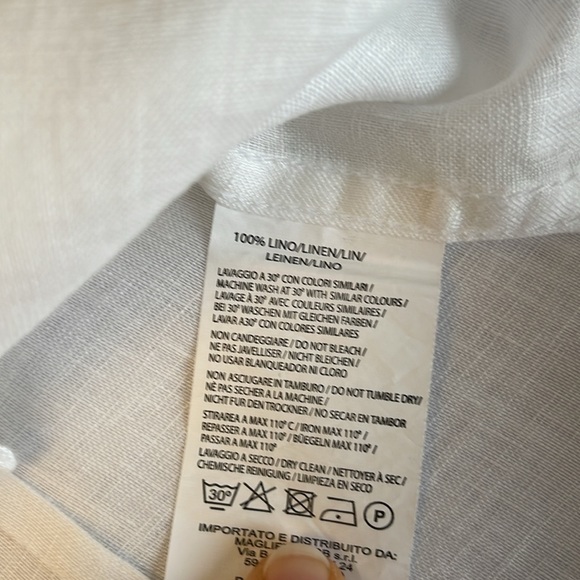 White Linen Blouse - Picture 6 of 7